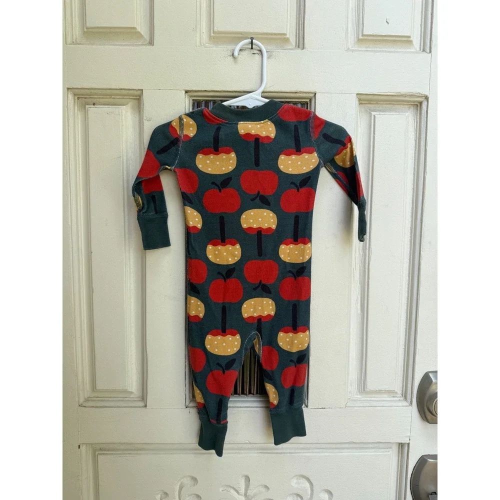 Hanna Andersson Baby Organic Cotton Apple Candy Apple Sleeper Size 3-6 Months